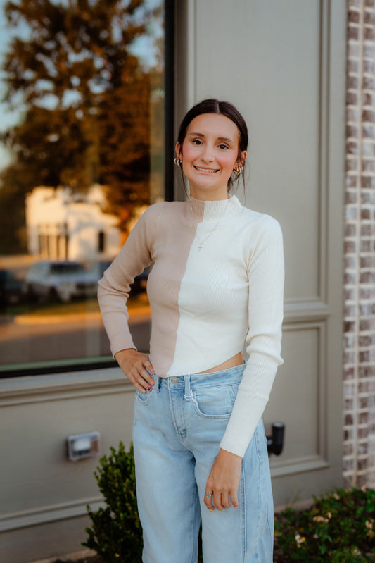Jessie Taupe/Cream Crop