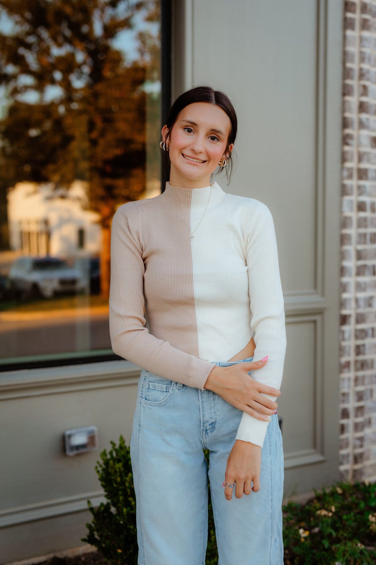 Jessie Taupe/Cream Crop
