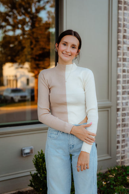 Jessie Taupe/Cream Crop