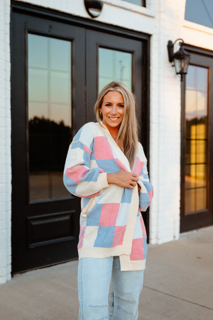 Wren Checkered Cardi