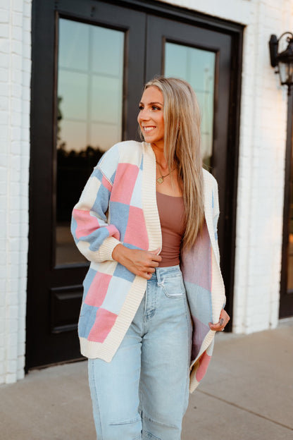 Wren Checkered Cardi