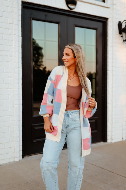 Wren Checkered Cardi