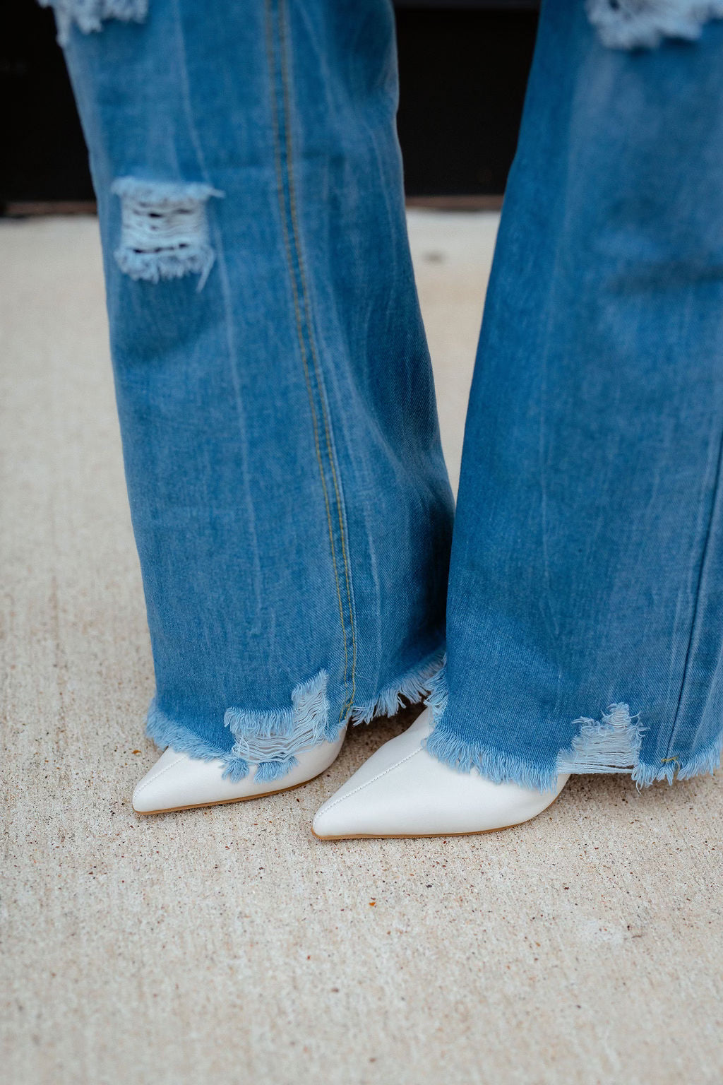 Faux Stiletto Boot White