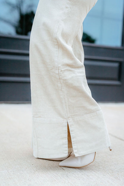 Vintage Oatmeal Corduroy Pant