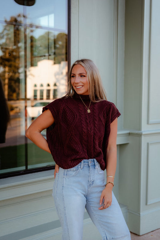 Julia Knitted Top - Brown