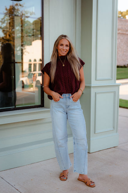 Julia Knitted Top - Brown